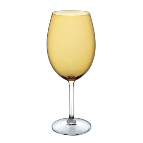 Jogo de Taças em Cristal Ambar com 6 Peças - 580ml