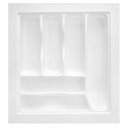 Ver imagem 1 de Kit 02 Organizador Divisor de Talheres para Gaveta M04 Bandeja 45,6x49,1 Cm Separador Branco - Inovi