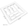 Kit 02 Organizador Divisor de Talheres para Gaveta M04 Bandeja 45,6x49,1 Cm Separador Branco - Inovi - 5