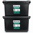 Ver imagem 1 de 2 Caixa Organizadora Container Multiuso Plásvale 27LT Preto