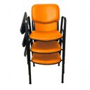 Ver imagem 2 de 03 Cadeiras Universitárias Linha Hotel Auditório Laranja