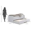 Ver imagem 4 de Cama Bibox Solteiro Juliette 2 Gavetas Branco Robel Moveis