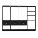 Ver imagem 3 de Guarda-Roupas Closet Modulado Alasca 240cm 4 Peças com 6 Gavetas e Cabideiros Preto Touch Carraro