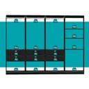 Ver imagem 6 de Guarda-Roupas Closet Modulado Alasca 240cm 4 Peças com 6 Gavetas e Cabideiros Preto Touch Carraro