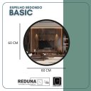 Ver imagem 4 de Espelho Redondo Alumínio 60cm Resistente - Marrom