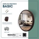 Ver imagem 3 de Espelho Redondo Alumínio 60cm Resistente - Marrom