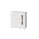 Ver imagem 3 de Quarto de Bebê Completo com Guarda Roupa, Cômoda e Berço Katatau Branco - Rede Móveis