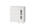 Ver imagem 3 de Quarto de Bebê Completo com Guarda Roupa, Cômoda e Berço Katatau Branco - Rede Móveis