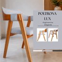 Ver imagem 4 de Kit 6 Poltronas Lux Jantar Design Atemporal Confortáveis & Ergônomicas em Linho