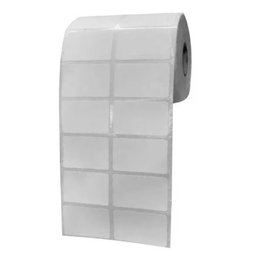 10 Rolos Etiquetas Couche 50x30mm 2 Col Adesiva 30m Branca - 4