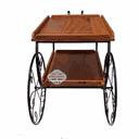 Ver imagem 4 de Carrinho de Chá em Madeira de Demolição 105x60cm Sudeste Rústico