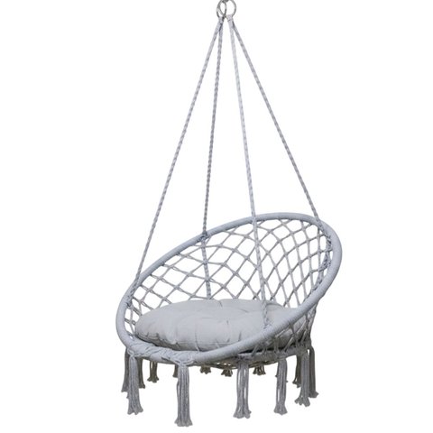 Rede Cadeira Balanço Suspensa Algodao Teto Casa Varanda Quintal Jardim Deck Area Lazer Confortavel R