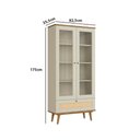 Ver imagem 3 de Cristaleira Unique 2 Portas 4 Prateleiras MDF Vidro Louro com Luna Casa Lar Shop