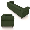 Ver mais imagens de Conjunto de Sofá Sala de Estar Stanford Chesterfield 2 e 3 Lugares 200cm/260cm Pés Madeira Couro Ver