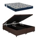 Ver imagem 1 de Cama Box Baú Casal Bipartido Colchão Iso 60 D28 138x188 Marrom - Ortobom