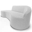 Ver imagem 4 de Sofá 3 Lugares Curvo Living Firenze Direito D02 Bouclê Branco 230cm B-53 - Lyam