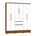 Ver imagem 4 de Guarda Roupa Casal 7 Portas 2 Gavetas Brunella J&A Móveis