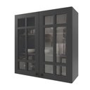 Ver imagem 1 de Armário Aéreo Cozinha 80 cm Bariloche 2 Portas com Vidro 100% MDF 6225.18 Chumbo - Indekes