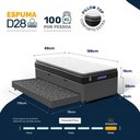 Ver imagem 3 de Cama Box Baú com Colchão Gazin de Espuma D28 Pillow Top Ortoblack + Auxiliar de Espuma Solteiro