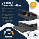 Ver imagem 4 de Cama Box Baú com Colchão Gazin de Espuma D28 Pillow Top Ortoblack + Auxiliar de Espuma Solteiro