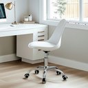 Ver imagem 2 de Cadeira de Escritório Giratória Office Atom Courino Branco - Sallar Home