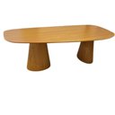 Ver imagem 4 de Mesa de Jantar Cone Orgânica Oval 180x100 Cm com 2 Bases Freijó Tampo Freijó