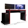 Mesa Gamer com Plataforma Versátil Ventelle Preto Vermelho - 2