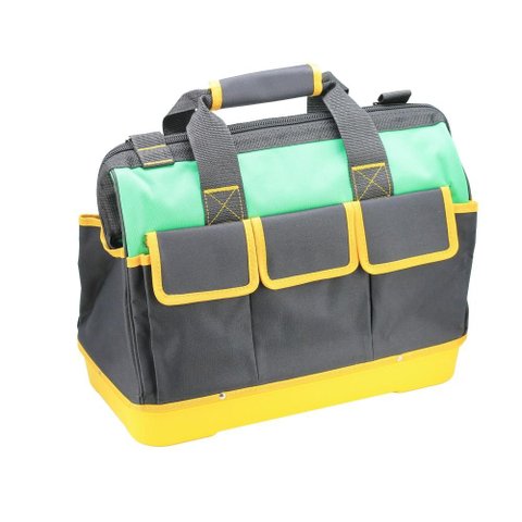 Bolsa em Lona para Ferramentas 35x22x43cm com Verde e Amarelo