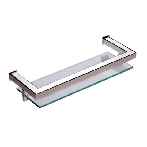 Porta Shampoo de Banheiro em Aço Inox Polido Brilhante Linha Larissa Stainless