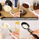 Ver imagem 3 de Colher Balança Dosadora Multifuncional Medidor Automático Alimentos 500g LCD Dieta Precisão