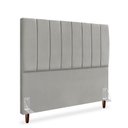 Ver imagem 2 de Cabeceira Estofada Queen Carla 160 Cm Suede Cinza-claro com Frames