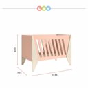 Ver imagem 3 de Berço Vira Cama Hope Rosa