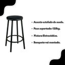Ver imagem 4 de Kit 2 Banquetas Alta Estofada Bancada Cozinha Balcão Alto Áreas Gourmet Moderna Cozinha Luna:preto