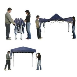Tenda Gazebo Azul em Poliéster 3x3 Metros Articulada X-flex Mor