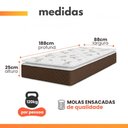 Ver imagem 3 de Colchão Solteiro Umaflex Umaflex Molas Ensacadas Pillow Top Martino 88x188x25 - Suporta até 120kg Po