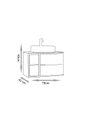 Ver imagem 3 de Gabinete Lívia Suspenso 78 Cm - Fabribam