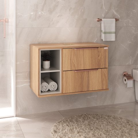 Gabinete Lívia Suspenso 78 Cm - Fabribam