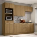 Ver imagem 1 de Cozinha Compacta 5 Pçs Tampo 270cm Elegance Luciane Móveis Freijó/freijó Brasil
