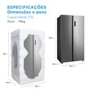 Ver mais imagens de Geladeira Side By Side 511l Inverter Cor Inox Conectada Midea Md-rs710fgd462 -220v