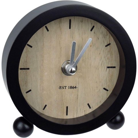 Relógio Decorativo Mesa Home&co Mdf 11x11x3cm Preto