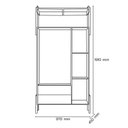 Ver imagem 2 de Jogo de Quarto Fantasia Guarda Roupa e Cômoda Branco - Qmovi