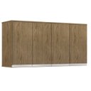 Ver imagem 1 de Armário/Aéreo/Suspenso Módulo 4 Portas Com Puxadores em alumínio Cor Amêndoa PASSE BEM