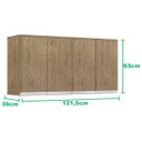 Ver imagem 2 de Armário/Aéreo/Suspenso Módulo 4 Portas Com Puxadores em alumínio Cor Amêndoa PASSE BEM