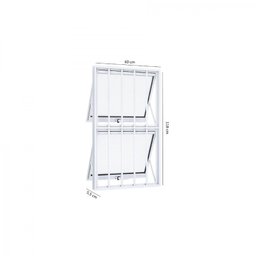 Janela de Aluminio Maxim-ar Duplo 118x60cm com Grade Lucasa Alumínios - 3