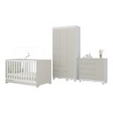 Ver imagem 2 de Quarto de Bebê Completo com Berço Americano 3 em 1 Dengo Multimóveis Mp4592 Branco/off White