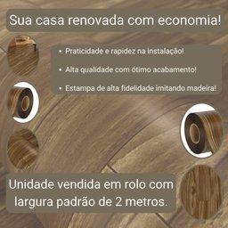 Piso Vinílico em Manta Fosco Imita Madeira Antiderrapante Pvc 0,7mm 30m² Carvalho Rústico - 4