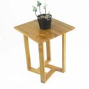 Ver imagem 1 de Mesa Lateral Design Quadrada Madeira Nobre