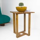 Ver imagem 2 de Mesa Lateral Design Quadrada Madeira Nobre