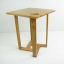 Ver imagem 4 de Mesa Lateral Design Quadrada Madeira Nobre