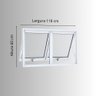 Janela de Aluminio Maxim-ar Duplo 60x118cm Lucasa Alumínios - 8